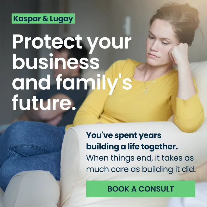 Kaspar & Lugay ad: protect your business and family's future