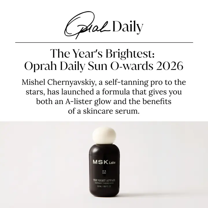 MSK Labs native ad styled as Oprah Daily's 2026 Sun O-wards, with The Night Affair bottle