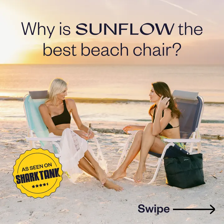Sunflow carousel ad asking why Sunflow is the best beach chair